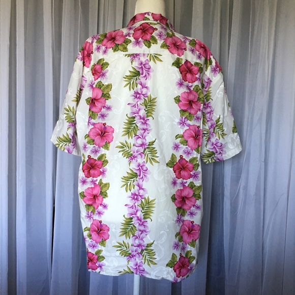 SOLD! HO ALOHA Mens Hawaiian Button Down Shirt - Picture 2 of 5